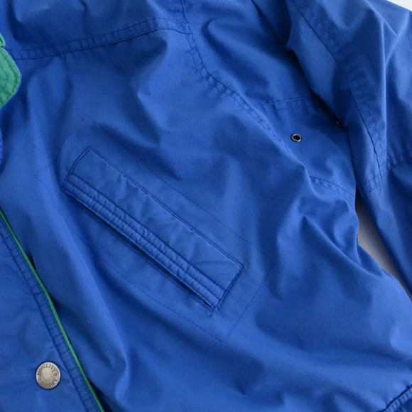 Vintage Sport Mobility Blue w Green Line Zip Up Ski Winter Jacket Coat S - Picture 10 of 14